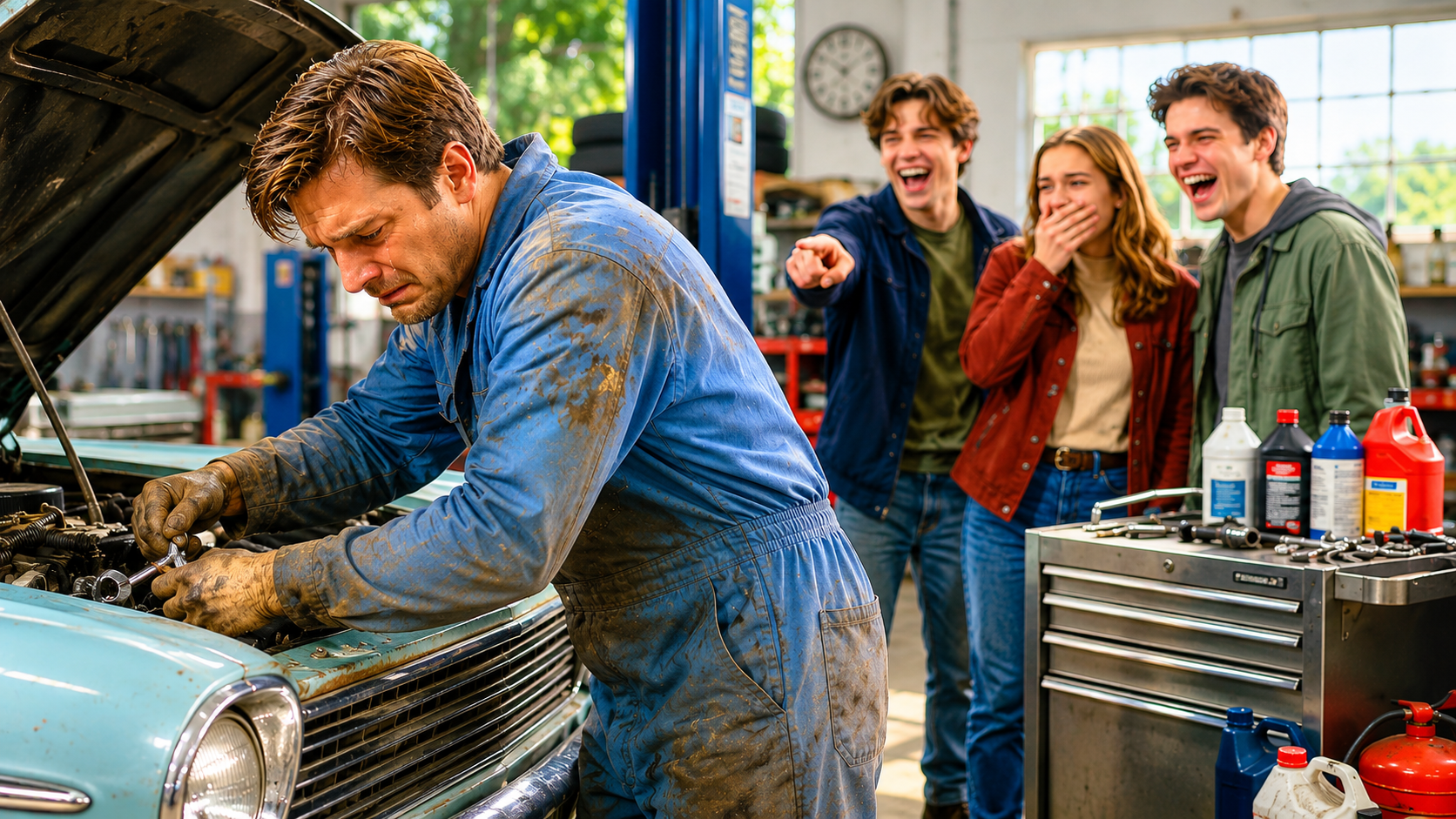 R7mK2xQ They Mocked the Poor Repairman, Not Knowing He Was a Hidden Billionaire
